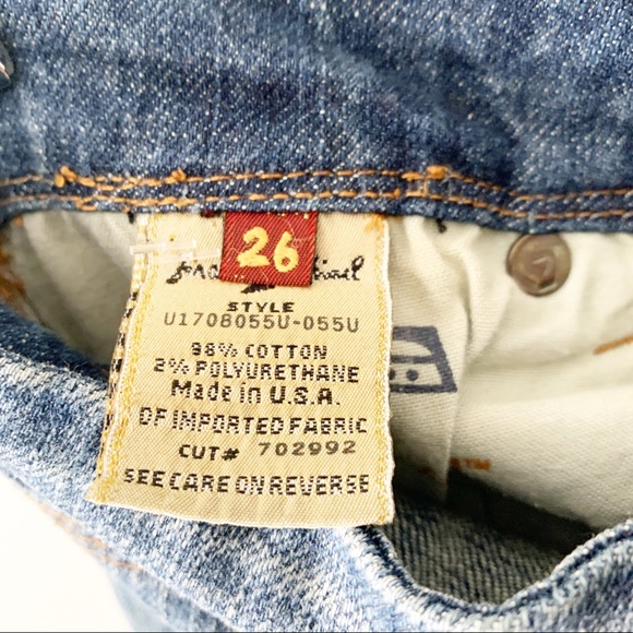 7FAM Flynt Distressed Flare Jeans Sz 26 - Picture 8 of 14